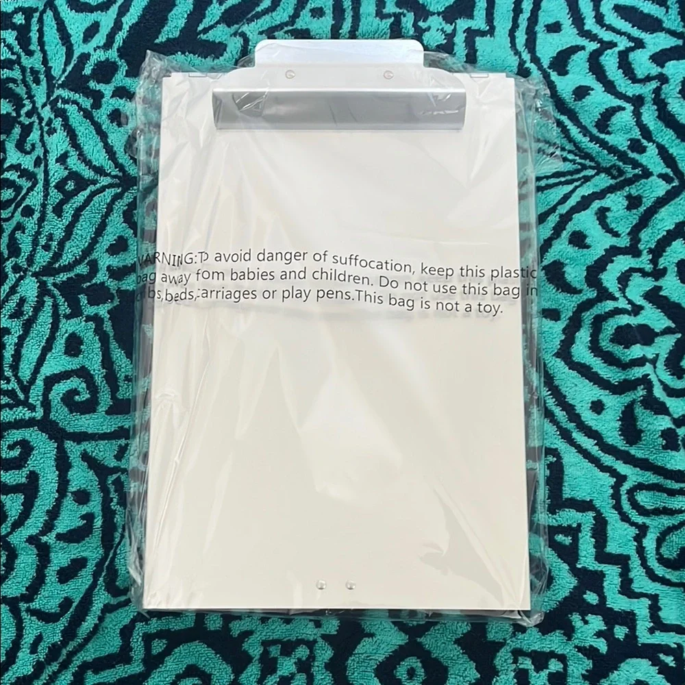 Sleek Silver Metal Clipboard with 2 compartments